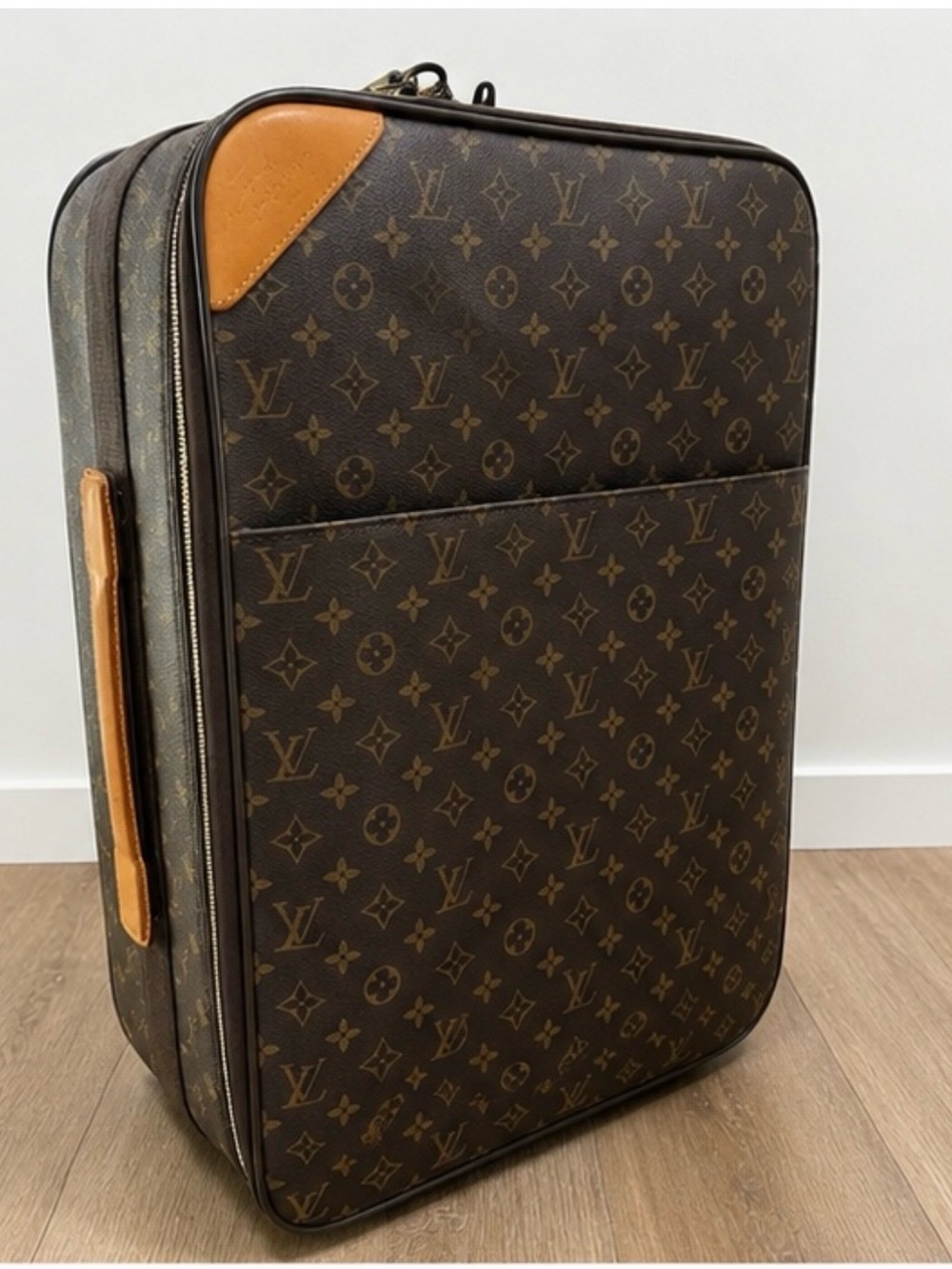 Louis Vuitton Monogram Canvas Rolling Travel Bag in Brown and Tan